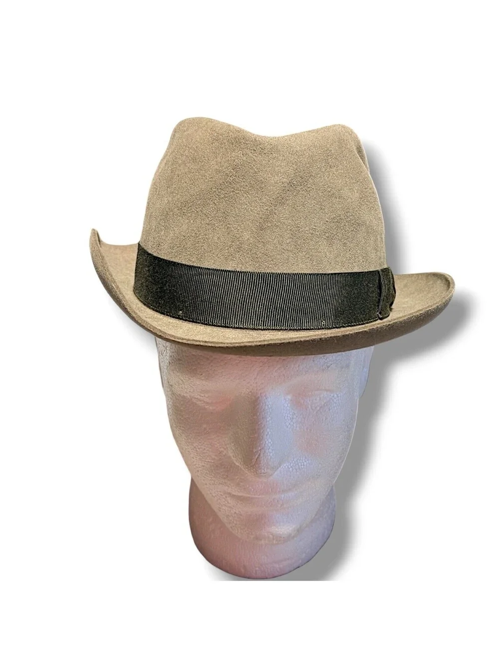 Vintage Christys London Clifton Fedora 7 3/8 Fur Felt Harrods England Brown